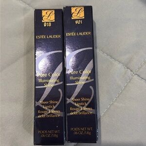 Estée Lauder 2 pure color illuminating shine, sheer shine lipstick brand new